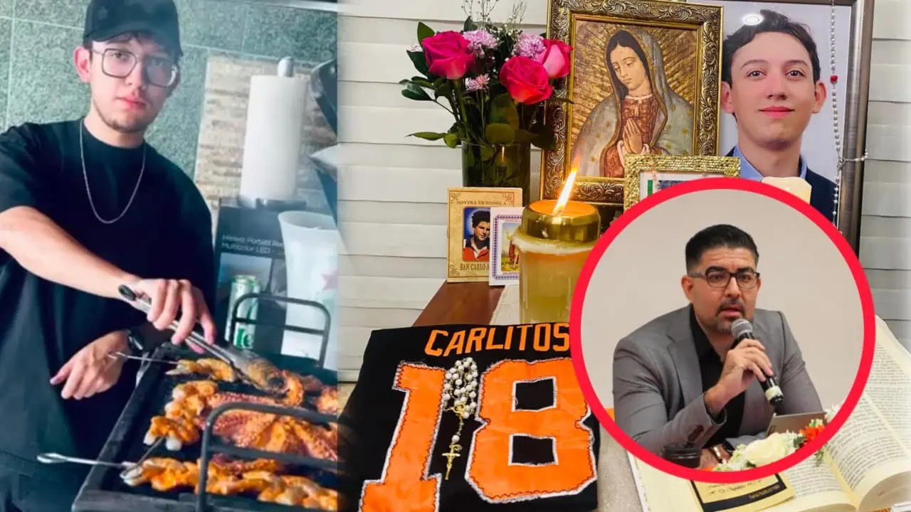 El vicefiscal de Sinaloa, Isaac Aguayo, señaló que Carlos Emilio salió caminando del Terraza Valentino con dos hombres a los que no se les ven armas. Foto: Facebook/ Brenda Valenzuela Gil/ ahome.gom.mx