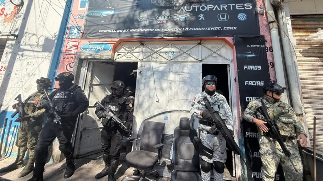 Aseguran 140 toneladas de autopartes ilícitas en operativo de la Fiscalía CDMX