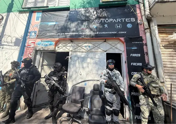 Aseguran 140 toneladas de autopartes ilícitas en operativo de la Fiscalía CDMX