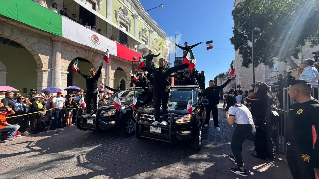 Personal de SSP participó en el evento por el 115 Aniversario de la Revolución Mexicana Foto: Alejandra Vargas