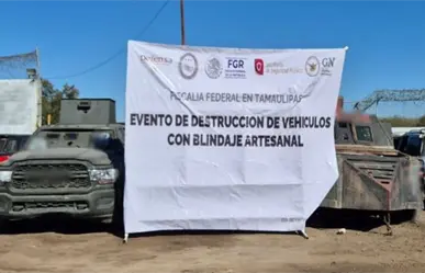 FGR ha destruido 190 vehículos monstruos en Tamaulipas en lo que va de 2025