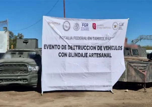 FGR ha destruido 190 vehículos monstruos en Tamaulipas en lo que va de 2025
