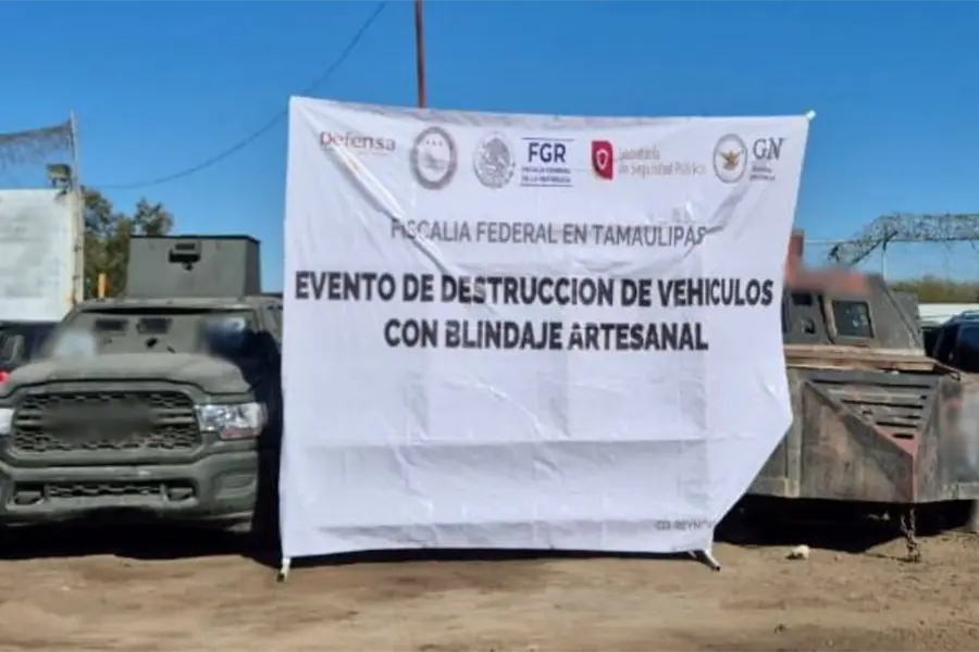 FGR ha destruido 190 vehículos monstruos en Tamaulipas en lo que va de 2025
