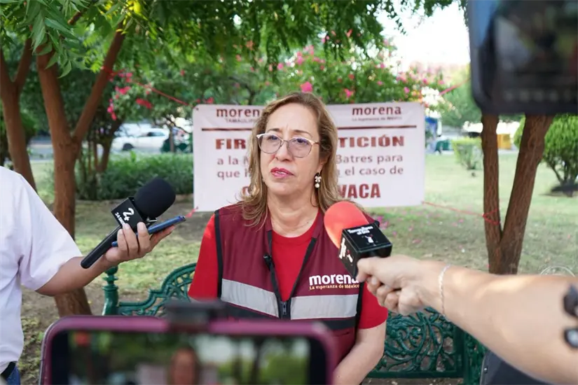 colecta de firmas MYORENA Foto: MORENA