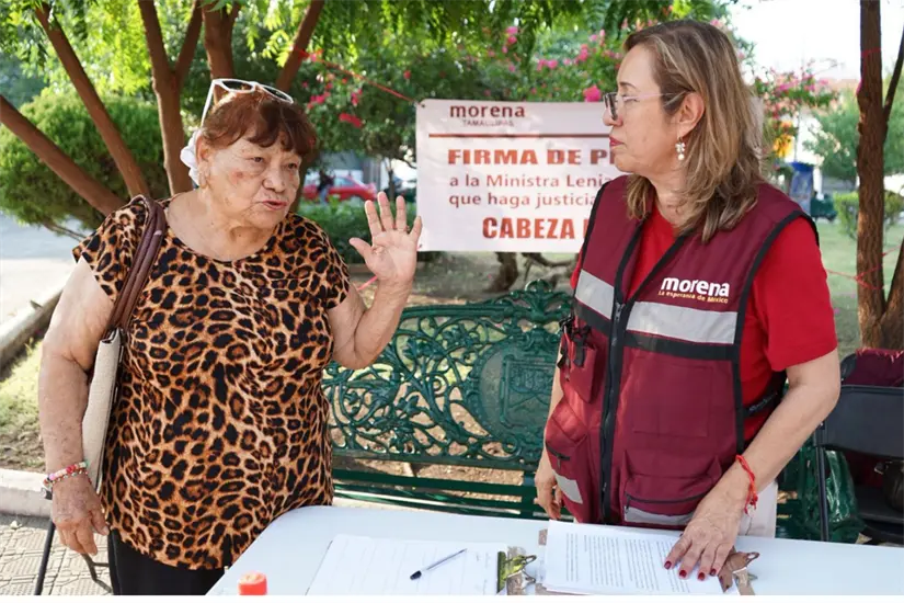 Recolección de firmas MORENA Foto: MORENA