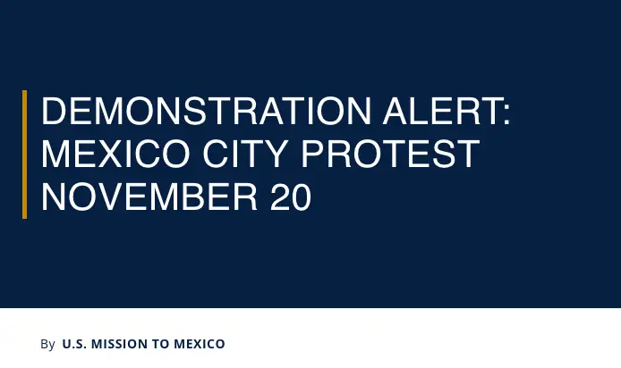 Advertencia de la Embajada de Estados Unidos en México. Captura de pantalla