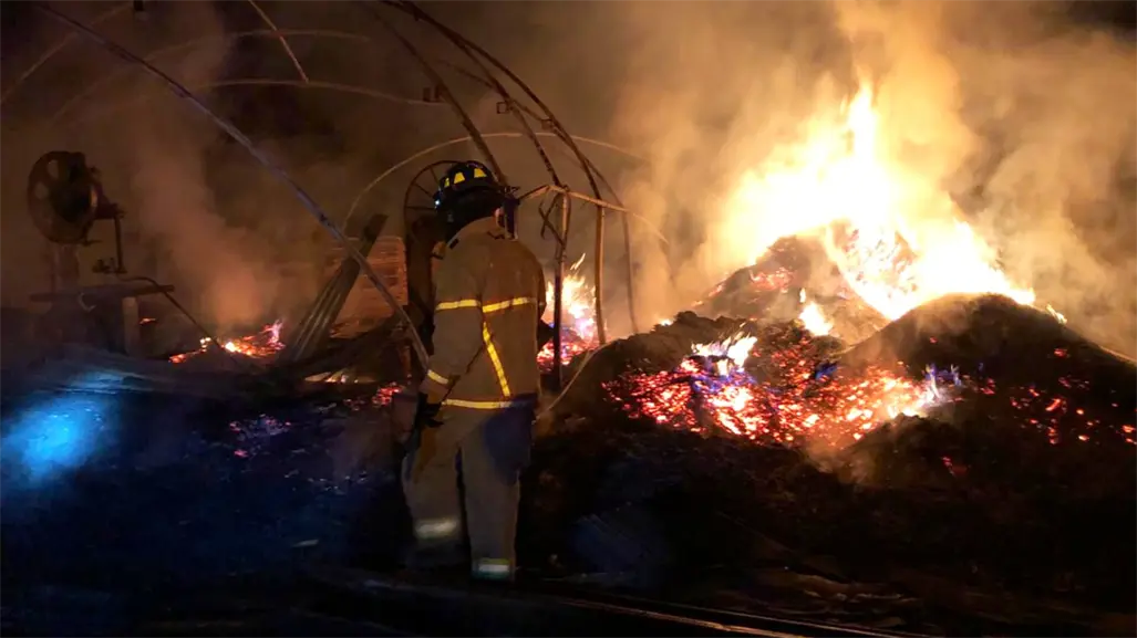 FOTOS | Incendio en La Vinata, Durango, consumió parte de un aserradero