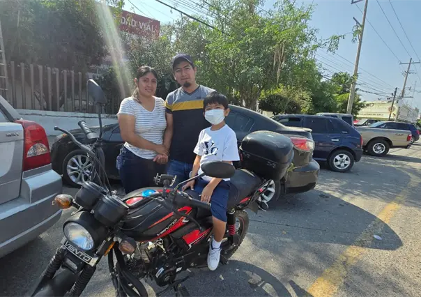 Así se unió la comunidad para ayudar a Raúl Ramírez para recuperar su moto en la que lleva a su hijo Eliot a su tratamiento contra el cáncer