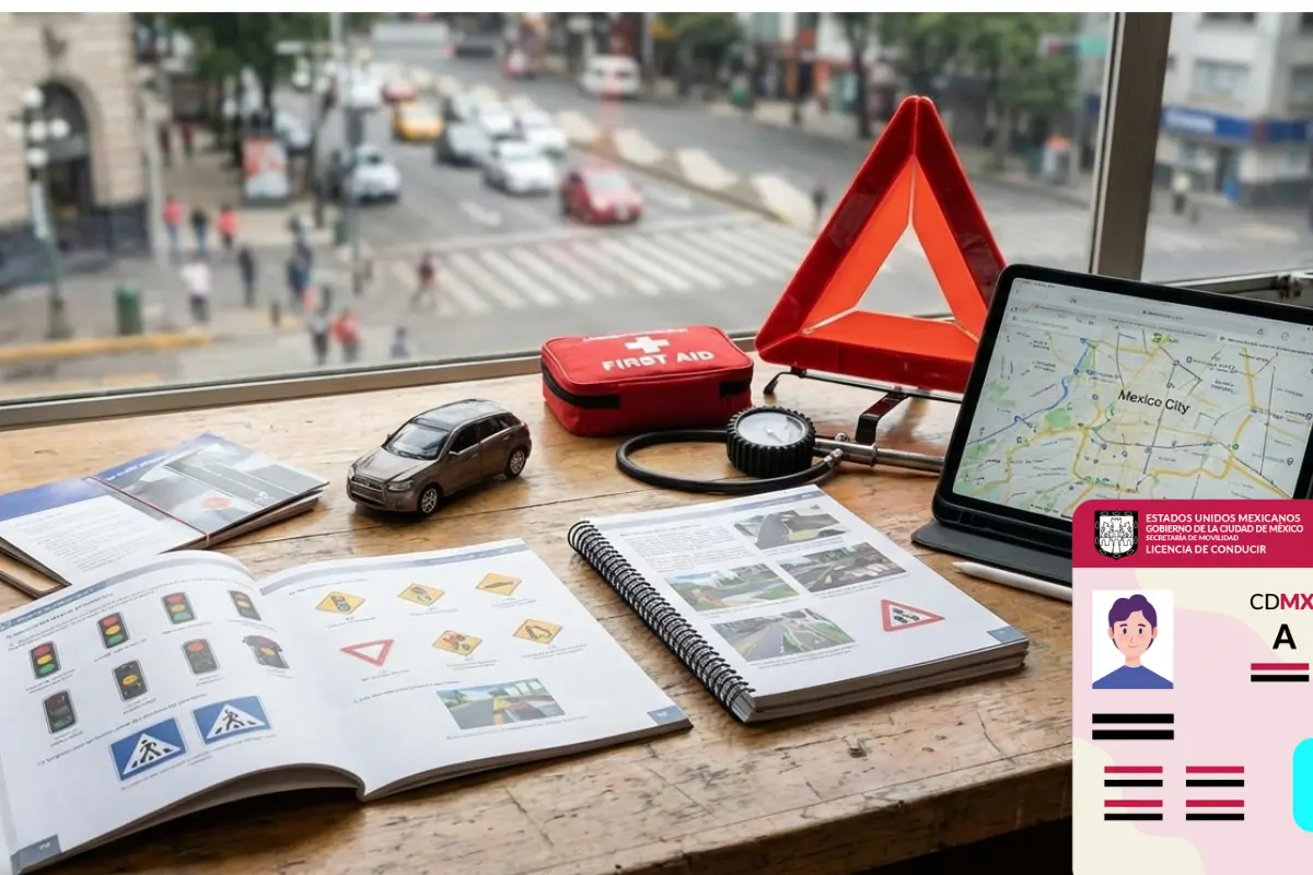Guía de examen para la Licencia Permanente CDMX. Foto: IA | Canva