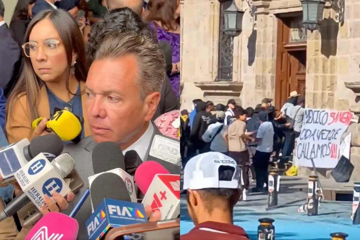 Pablo Lemus en entrevista/Marcha de la Generación Z Foto: X(Twitter) @PabloLemusN/RRSS