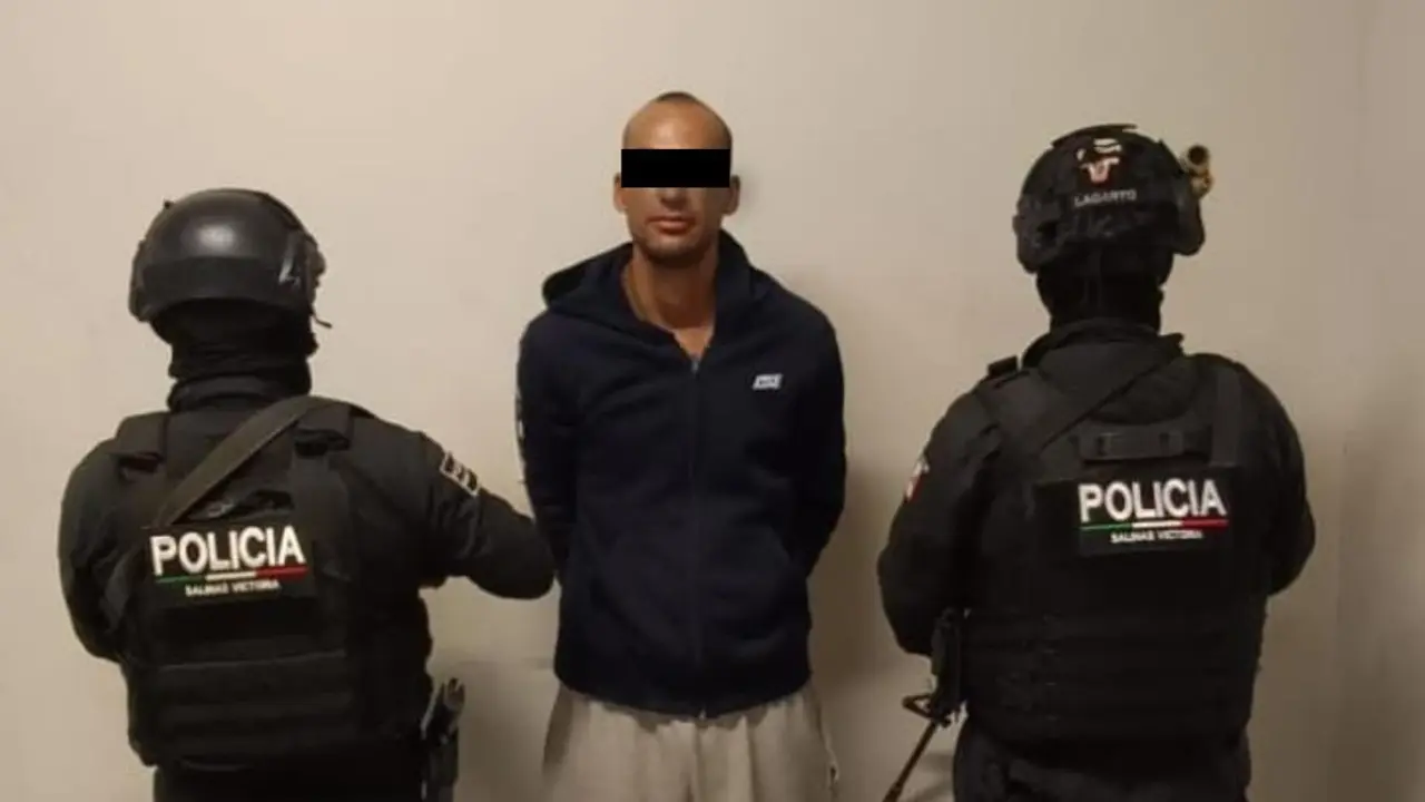 Hombre detenido por robo de camioneta en Salinas Victoria. Foto: Gobierno de Salinas Victoria