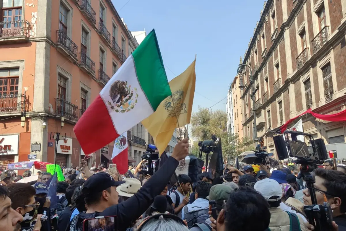 Policías bloquearon marcha generación Z en CDMX. Foto: Laura Ávila