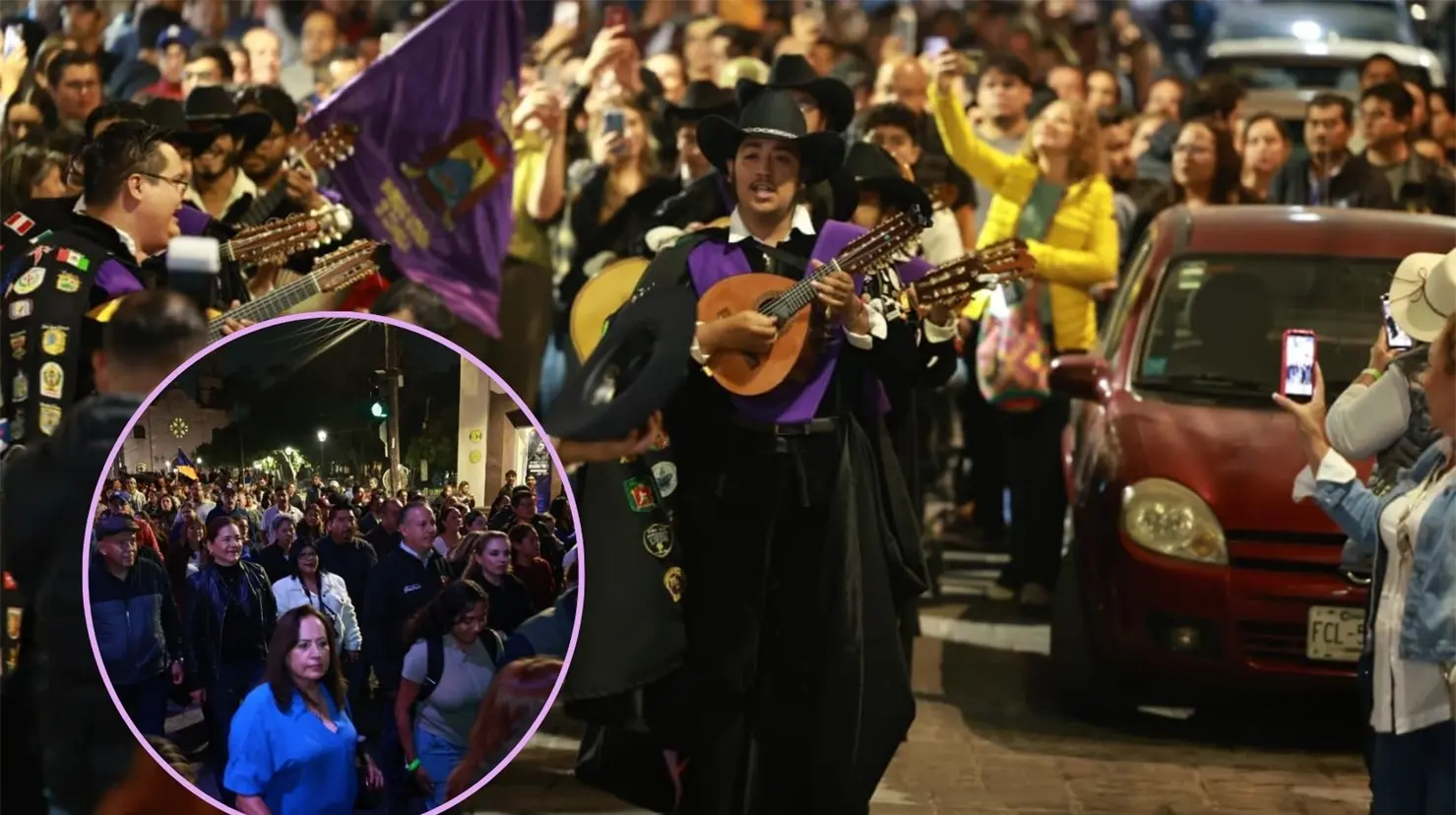 La Tuna Universitaria de UAdeC en la Callejoneada. (Fotografías: Gobierno de Saltillo)