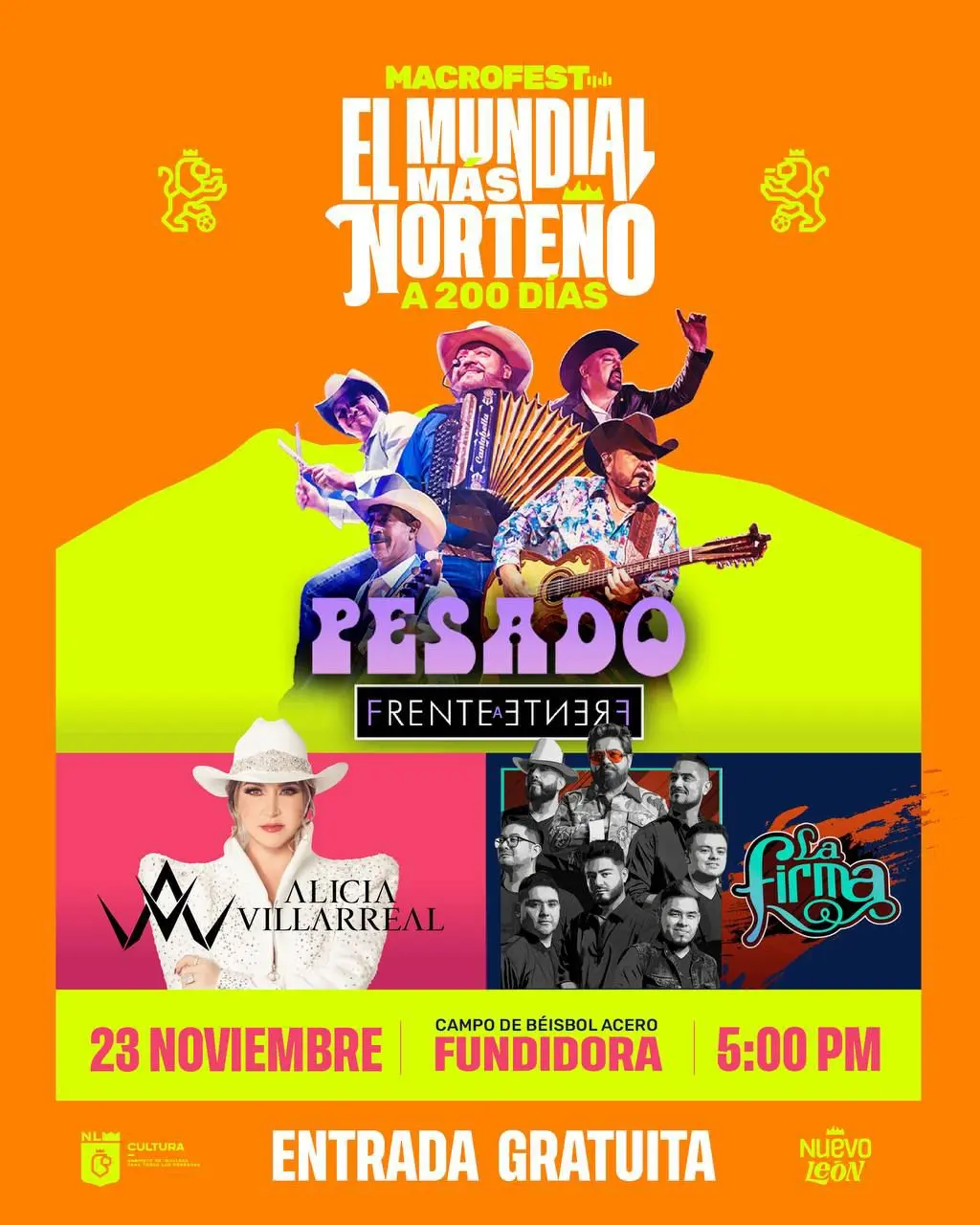 imagen recuadro Publicidad del Macro Fest en Parque Fundidora. Foto: Gobierno de Nuevo León