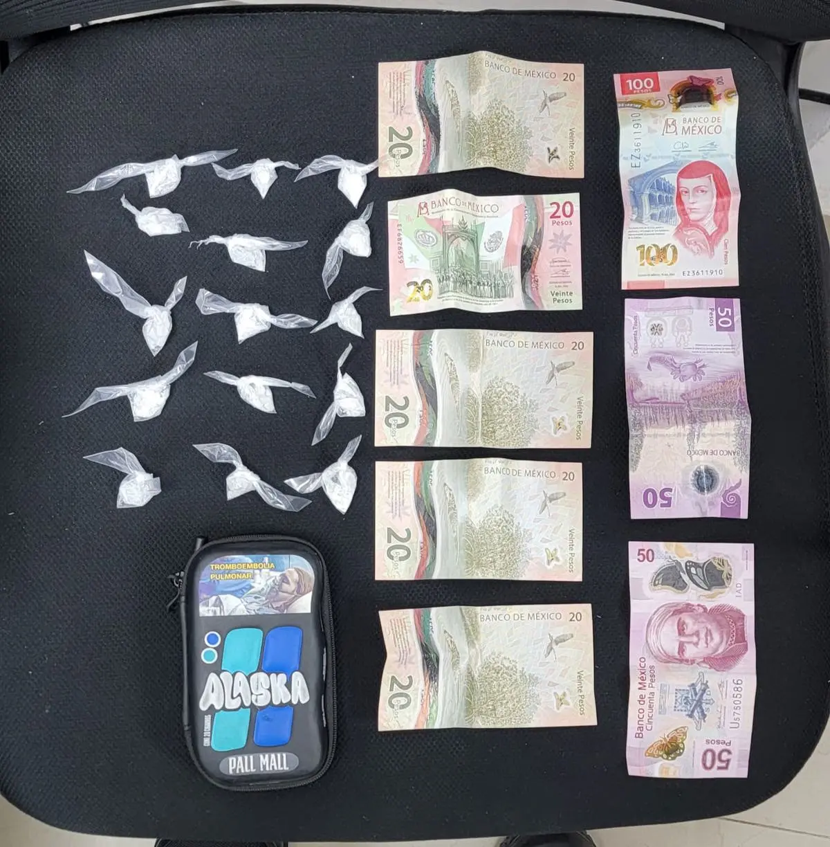 imagen recuadro Droga y dinero incautado en el municipio de Santiago. Foto: Gobierno de Santiago