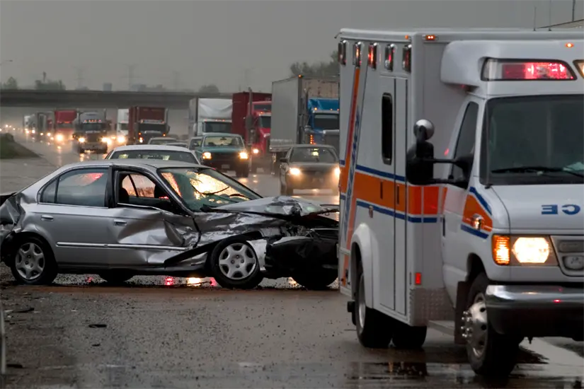 Ambulancia llega a accidente vehicular. Foto: Canva
