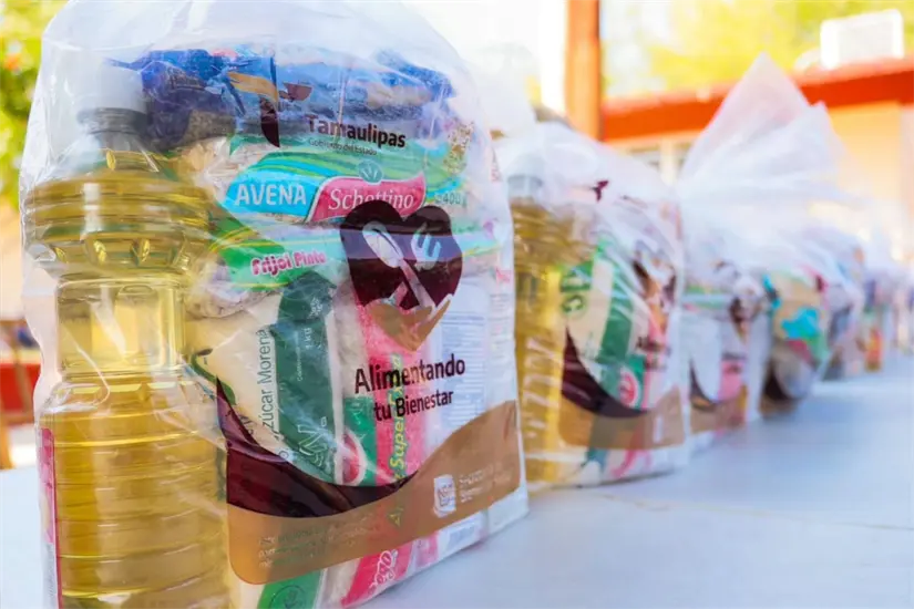 Las despensas cuentan con artículos indispensables de la canasta básica | Foto: SEBIEN