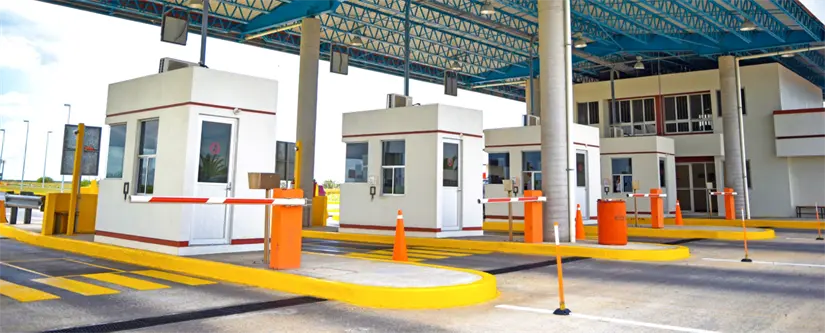 imagen recuadro Casetas de cobro del Puente Anzaldúas Foto: Página oficial puente Alzandúas