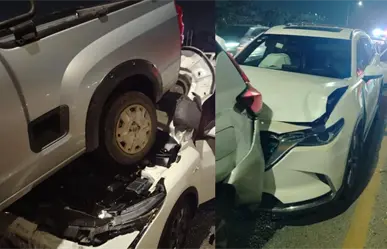 Carambola en el Periférico de Mérida deja 2 lesionados y ocho vehículos con daños