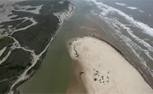 Continúa la polémica en playa Bagdad en Matamoros, Secretaría de Marina realiza medidas topográficas