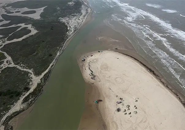 Continúa la polémica en playa Bagdad en Matamoros, Secretaría de Marina realiza medidas topográficas