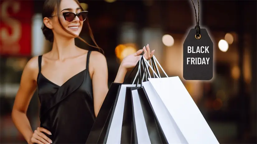 imagen recuadro Imagen alusiva una mujer aprovechando las oferta del Black Friday Foto: Canva