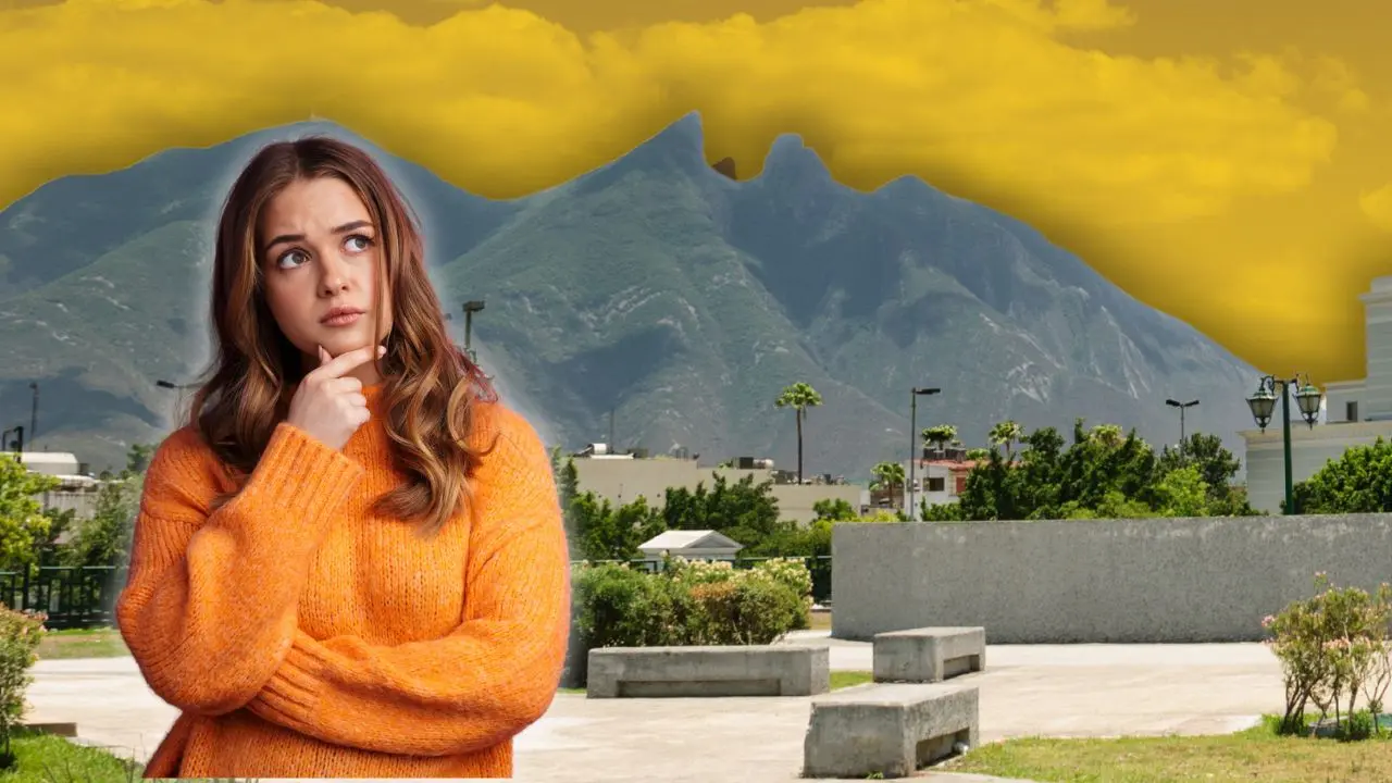 Mujer con suéter y detrás el cerro de la Silla Foto: Canva