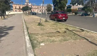 Así luce actualmente la explanada del santuario previo a la romería del 12 de diciembre