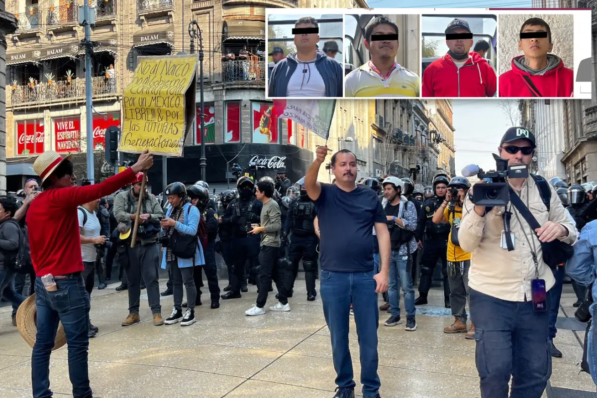 Detuvieron a sujetos tras marcha de la Generación Z. Foto: Posta CDMX