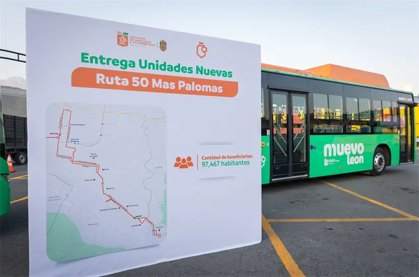 La Ruta 50 Más Palomas beneficiará a usuarios de la colonia Independencia, al centro, al sur, San Ángel, La Rioja, la Estanzuela, pero además es complementaria de la Línea 5. Foto: Gobierno de Nuevo León