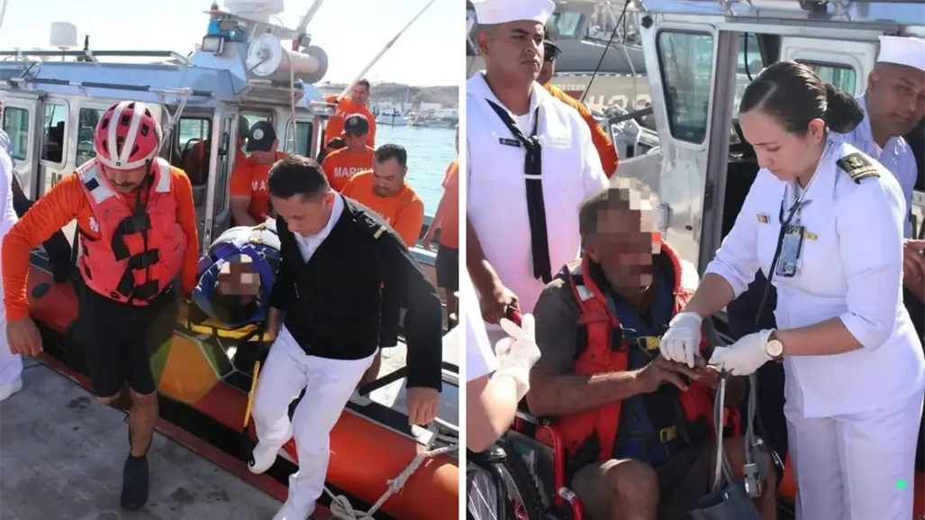 Tras 5 días desaparecidos, así fueron rescatados pescadores de San Felipe en costas de Sonora