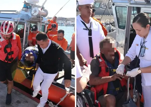 Tras 5 días desaparecidos, así fueron rescatados pescadores de San Felipe en costas de Sonora