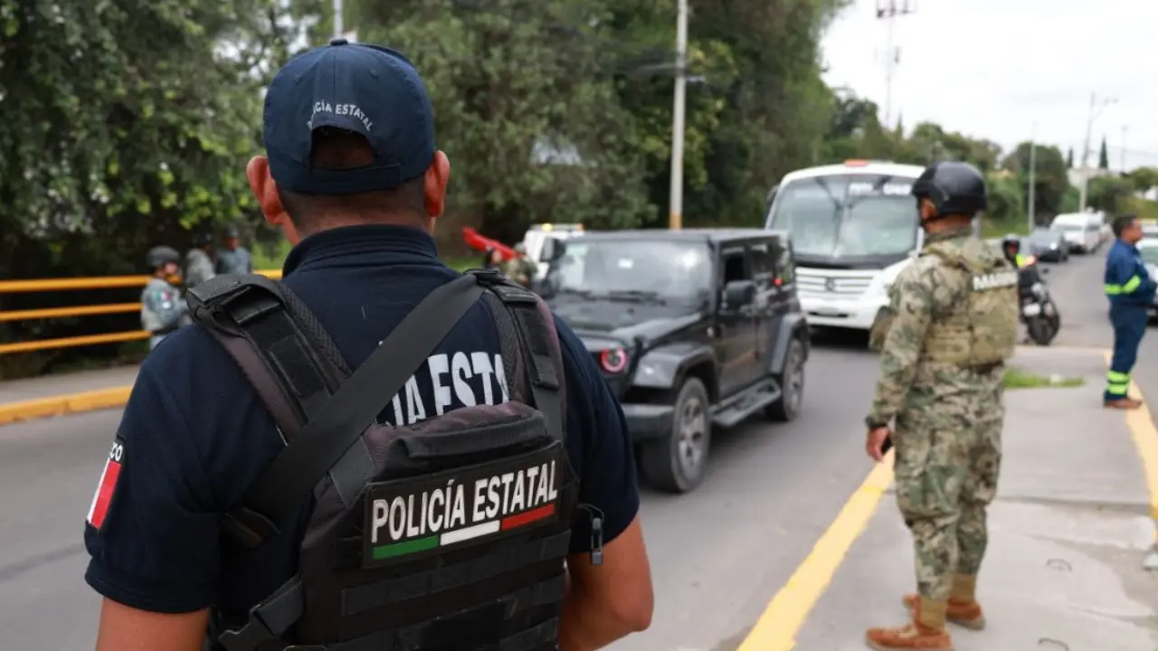 Elemento de Policia Estatal de Puebla | FOTO: X (Secrtaría de Seguridad Publica de Puebla)
