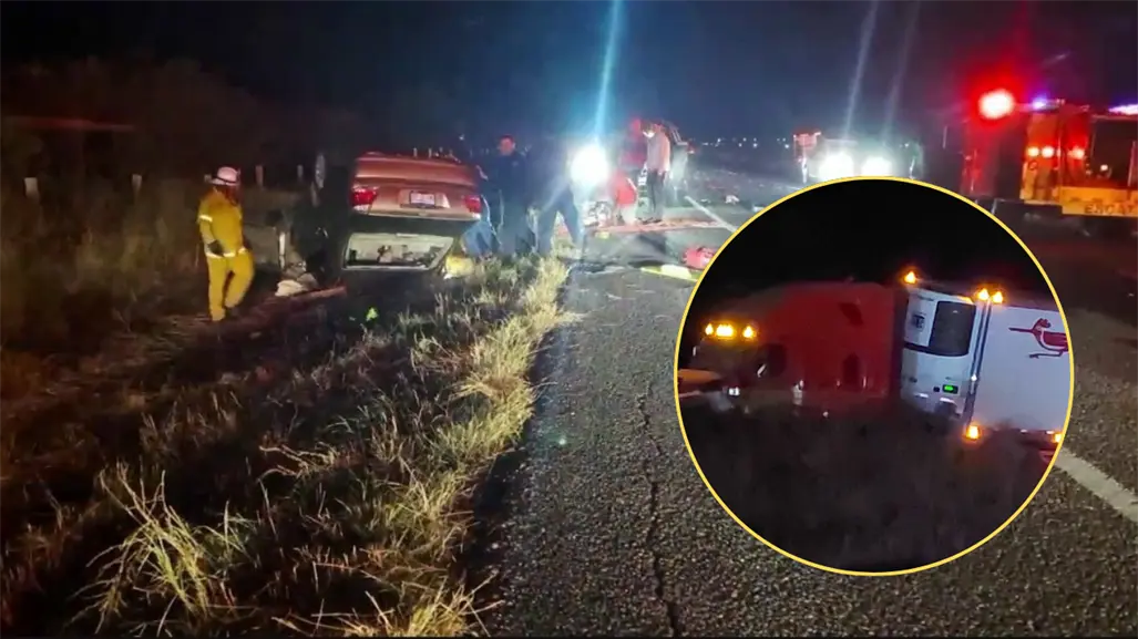 Fatal choque en la Transpeninsular: dos personas mueren y tres quedan prensadas en Comondú