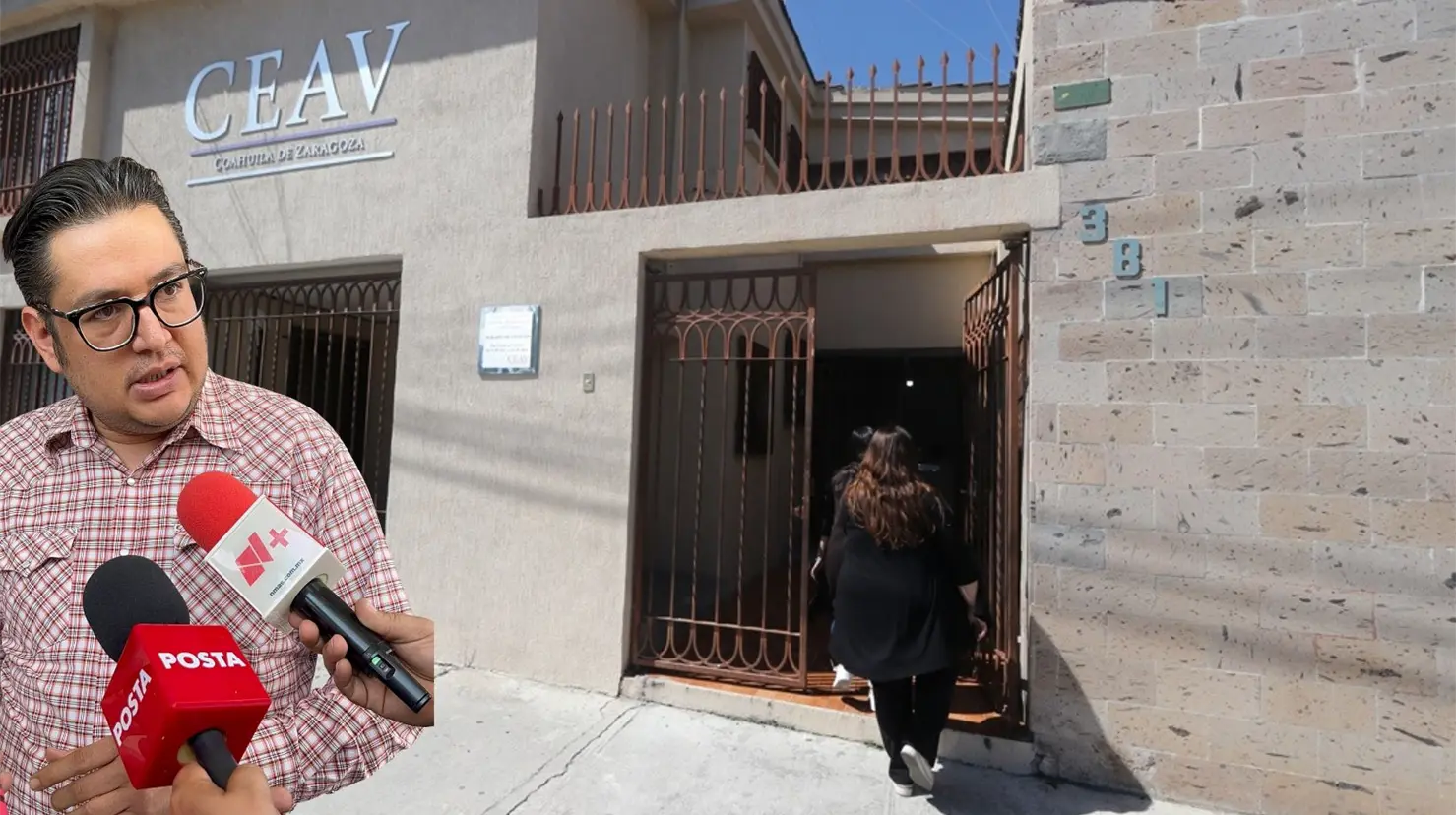 Oficinas de la CEAV en Saltillo y su titular Ricardo Martínez. (Leslie Delgado)