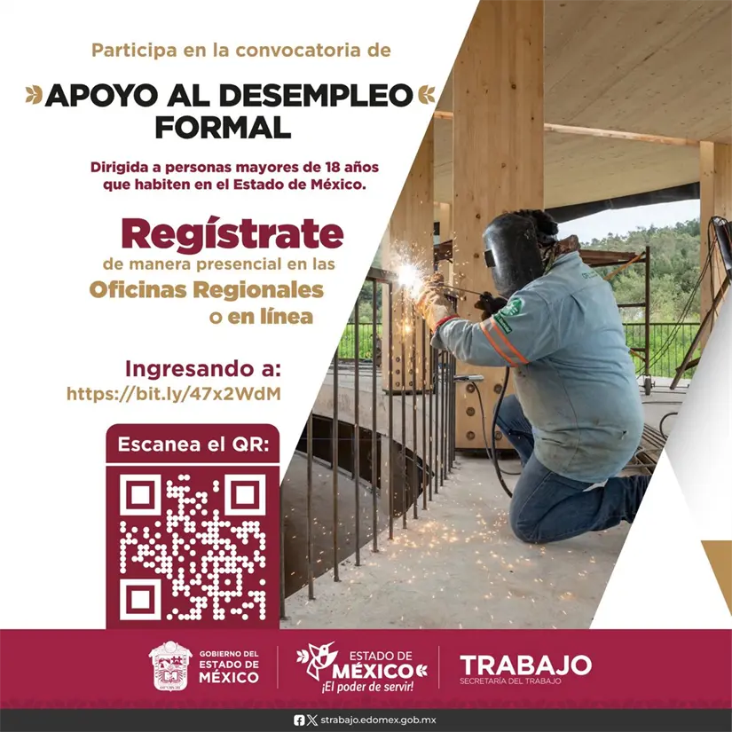 Promoción para registro para el Apoyo al Desempleo en Edomex 