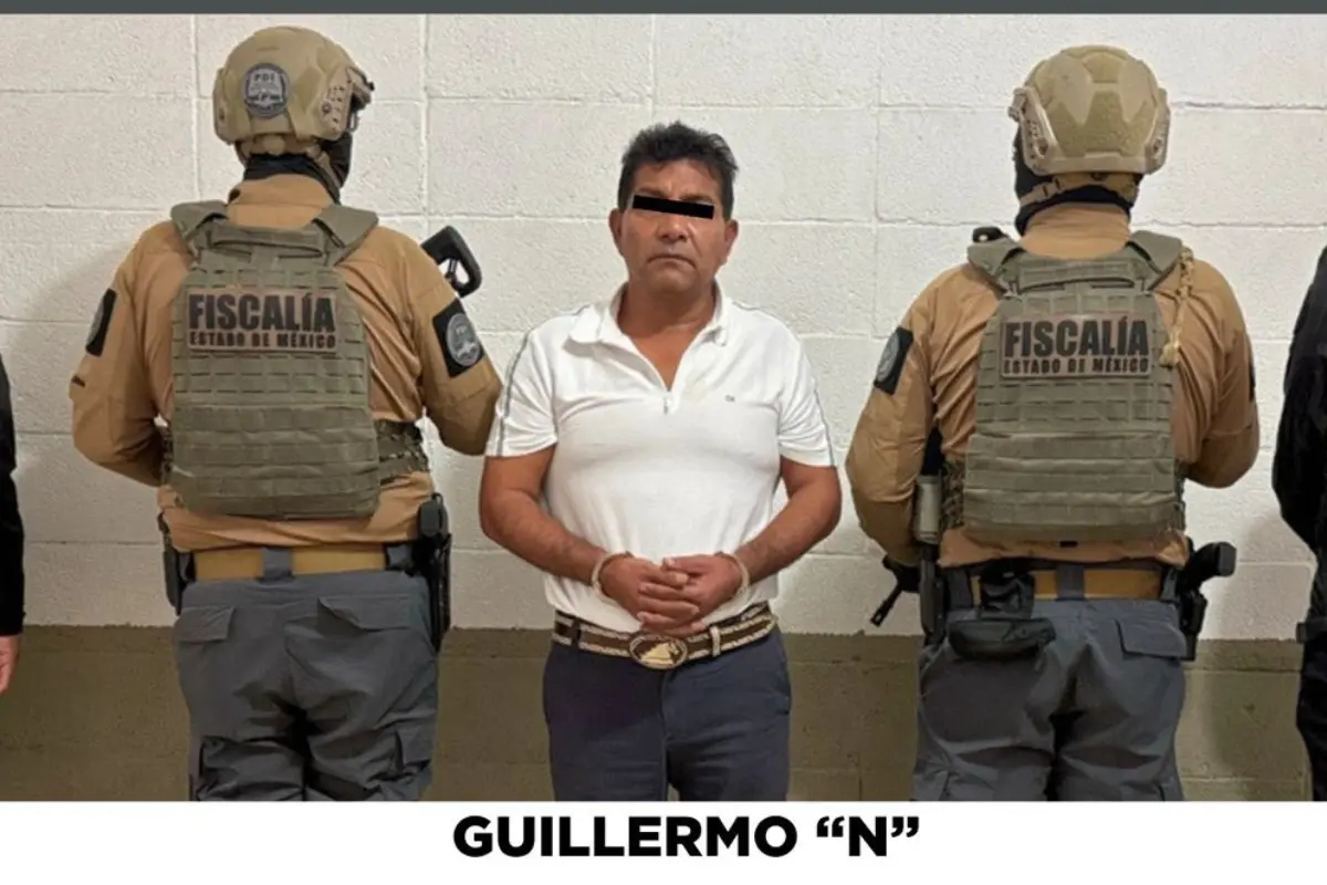 Guillermo N es detenido en Edomex. Foto: X @FiscaliaEdomex
