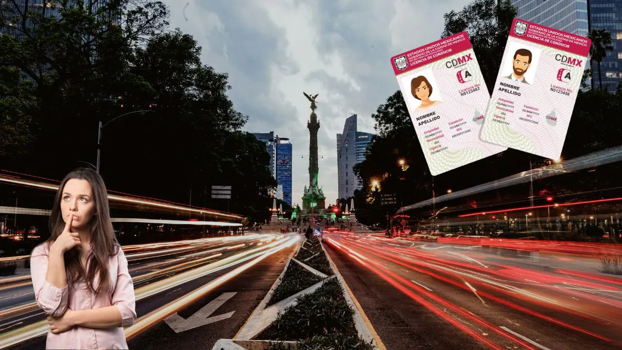 Autos en CDMX, persona pensando, licencia permanente en CDMX. Foto: Gobierno CDMX | Canva