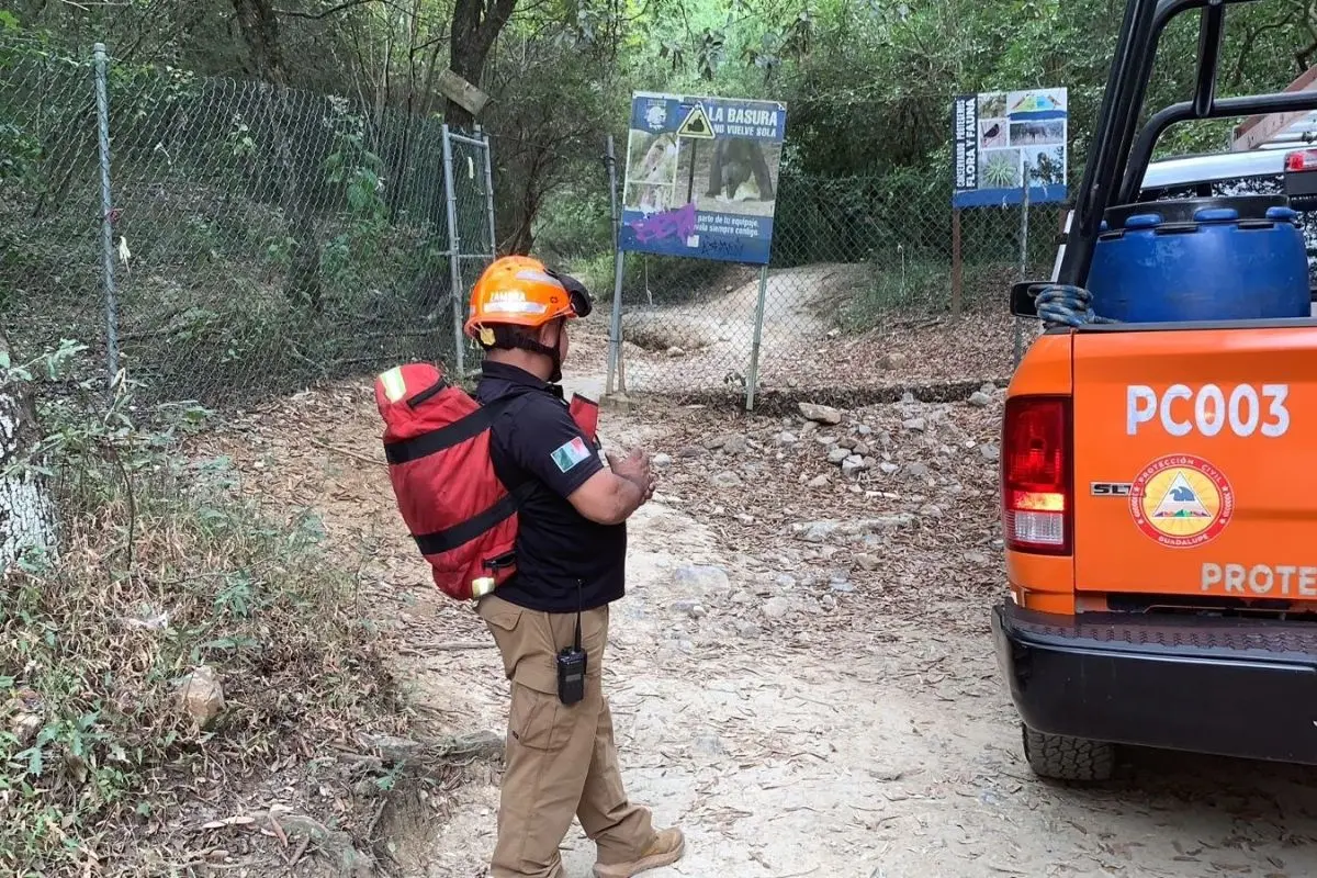 Protección Civil de Guadalupe concluye rescate de mujer lesionada. Foto: PC Guadalupe