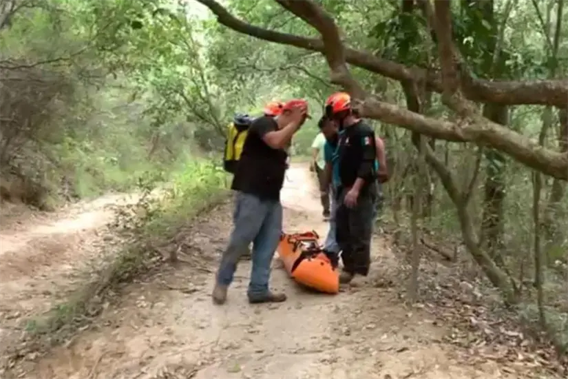 Sufrió una lesión en el tobillo mientras realizaba una caminata en el área. Foto: PC Guadalupe