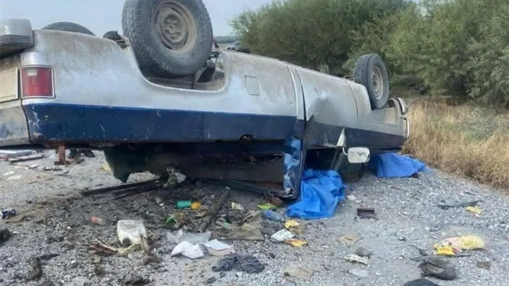 Volcadura en General Terán deja dos fallecidos