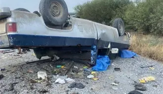 Volcadura en General Terán deja dos fallecidos