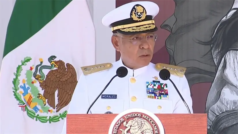 El Almirante Raymundo Pedro Morales Ángeles, FOTO: Captura de pantalla (Video: del 200 aniversario de la Independencia del Mar)