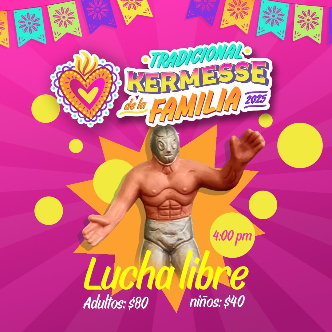 Asiste a la función de lucha libre en la Kermesse de la Familia 2025