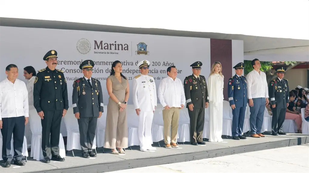 Yucatán celebra bicentenario de Independencia Marítima Nacional con homenaje a la Armada