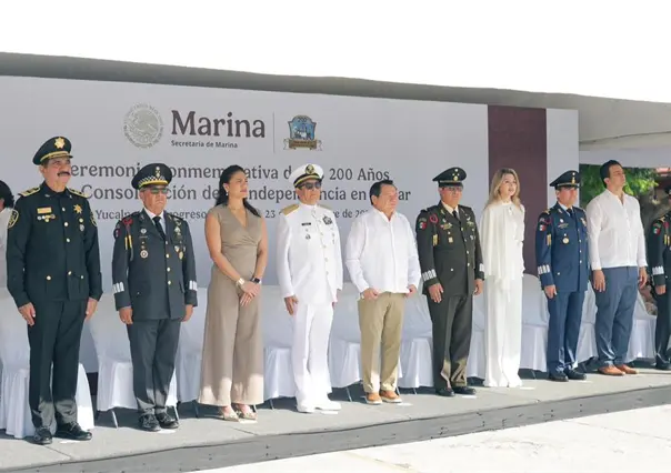 Yucatán celebra bicentenario de Independencia Marítima Nacional con homenaje a la Armada