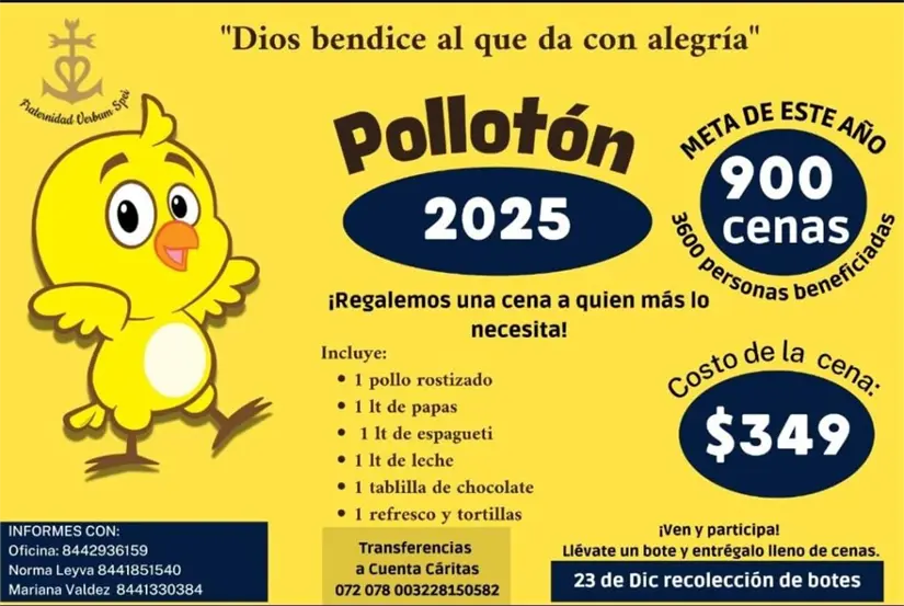 imagen recuadro Así puedes ser parte del Pollotón 2025./ Foto: FB Polloton Saltillo