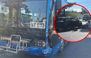 Chofer de Va y Ven con aliento alcohólico provoca carambola en Mérida; ATY aplicará sanción máxima