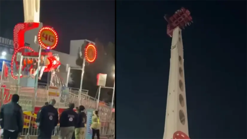 13 personas atrapadas en juego mecánico | FOTO: Captura de pantalla (Video de turismo queretaro)