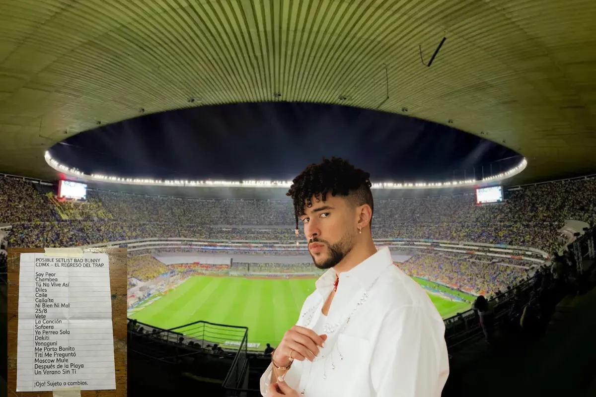 Filtran posible setlist de Bad Bunny en CDMX. Foto: Canva